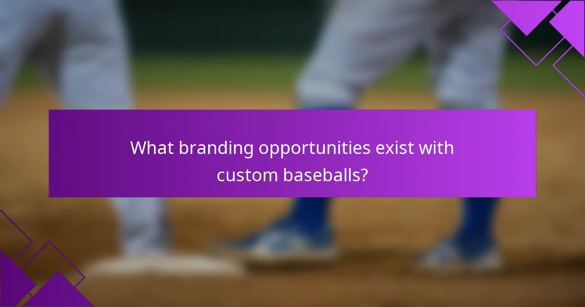 What branding opportunities exist with custom baseballs?